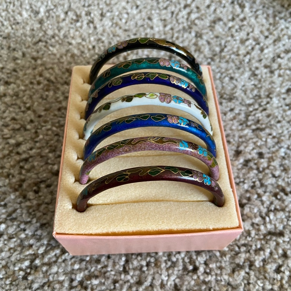 Zales Cloisonne Bracelet Set
